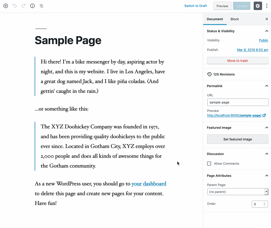 Demonstration of how A/B Testing works in WordPress